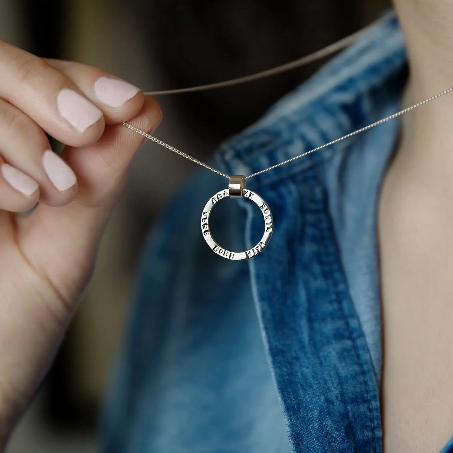 Personalised Circle Necklace Soremi Jewellery