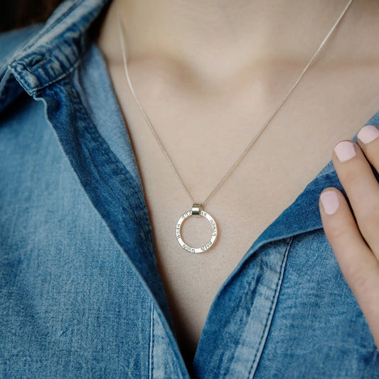 Personalised Circle Necklace Soremi Jewellery