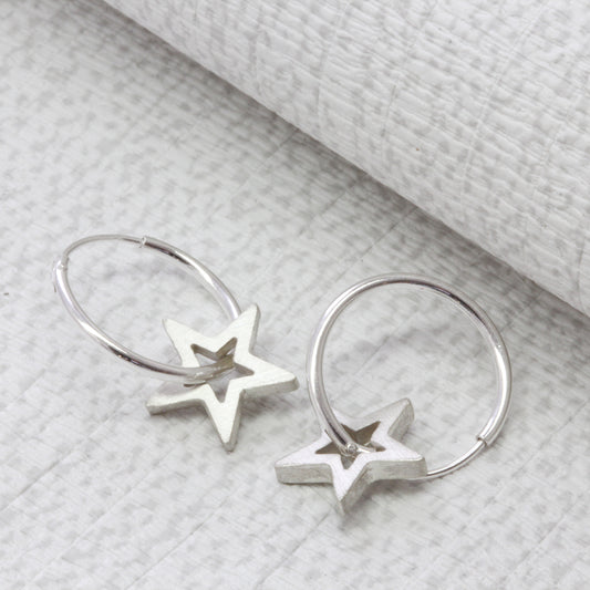 star hoop earrings
