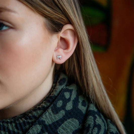 Sun Rays Stud Earrings Soremi Jewellery