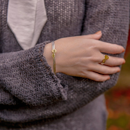 Evil Eye & Hamsa Bangle Silver