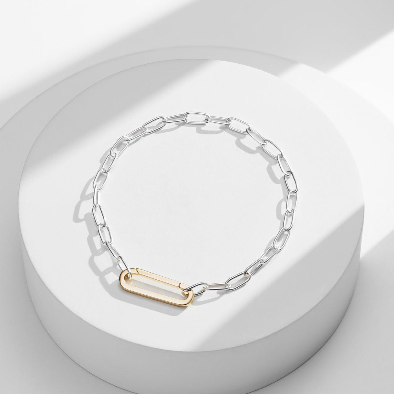 Sterling Silver & Gold Vermeil Link Bracelet