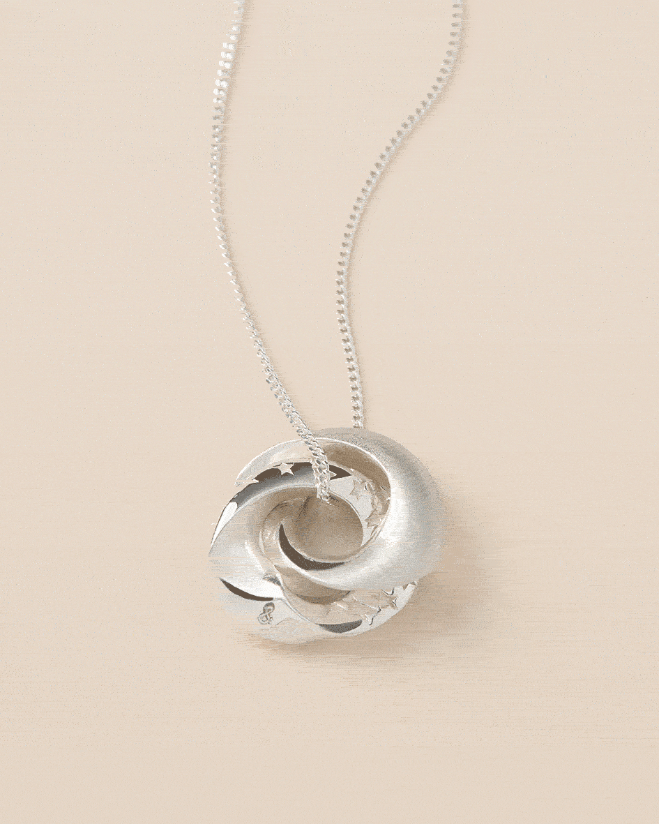 Personalised Celestial Möbius Pendant Necklace Soremi Jewellery