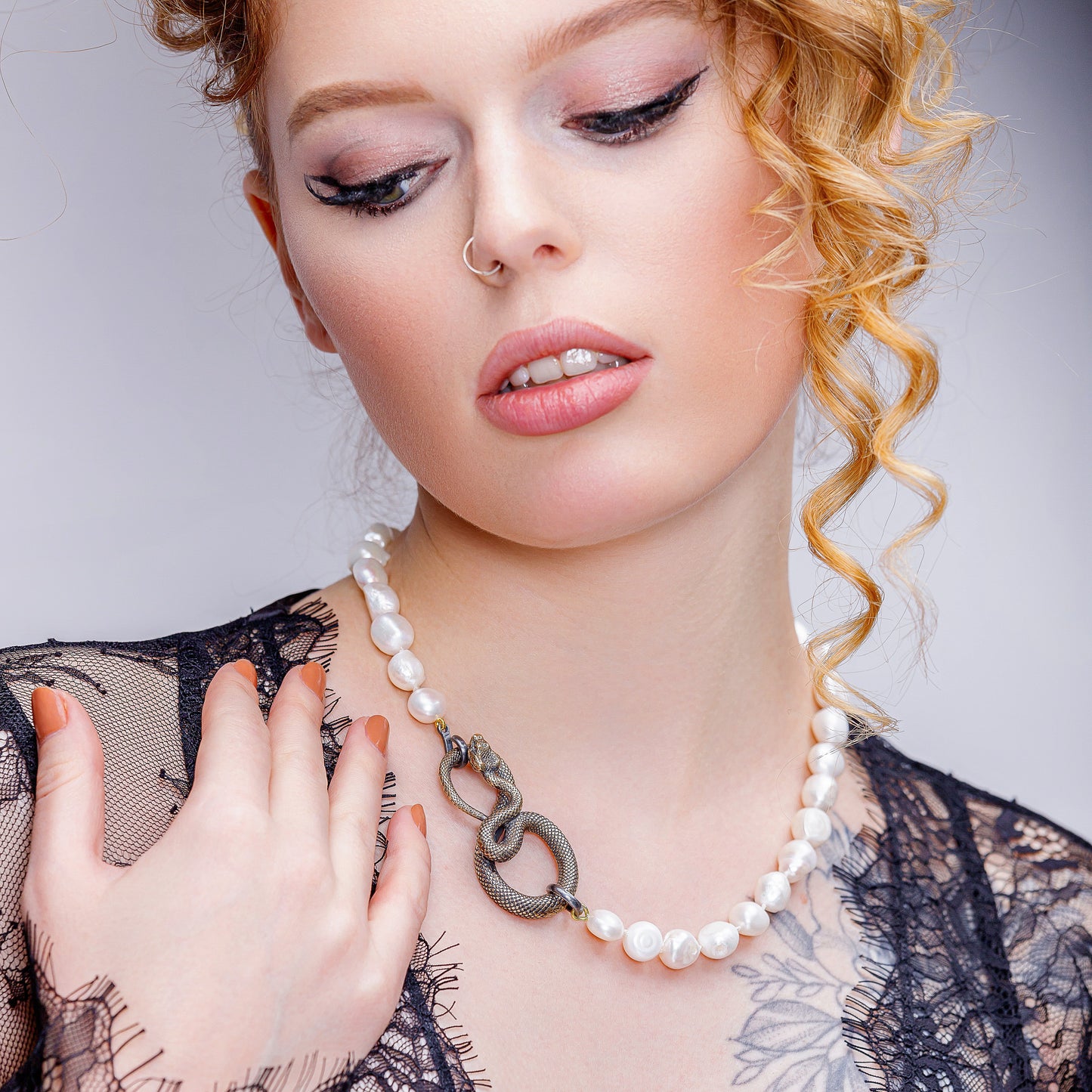 Snake Pearl Necklace