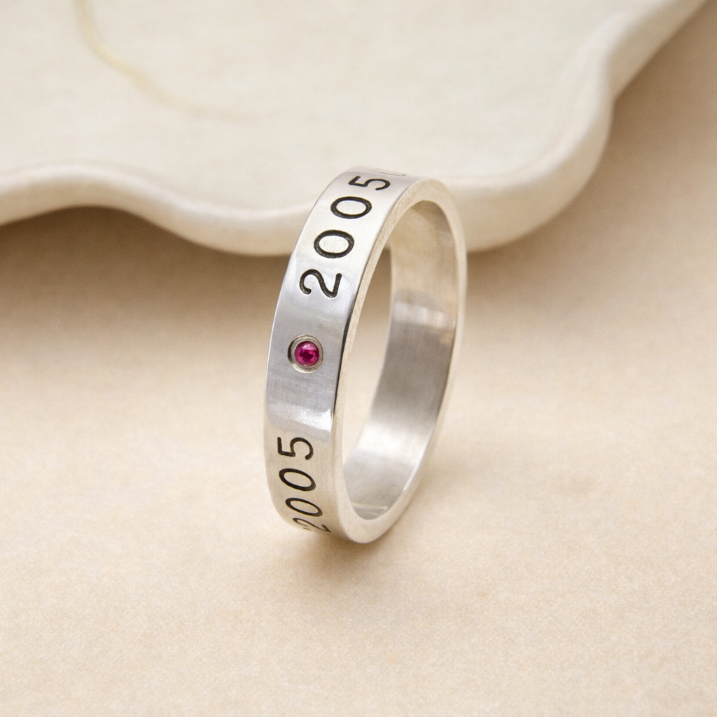 Silver Personalised Ring