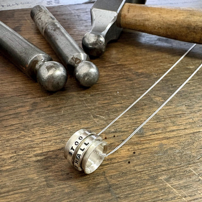 Silver Spinner Pendant Necklace Making Workshop in Horsforth, Leeds
