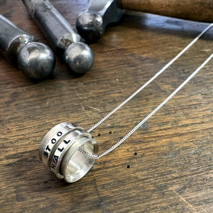 Silver Spinner Pendant Necklace Making Workshop in Horsforth, Leeds