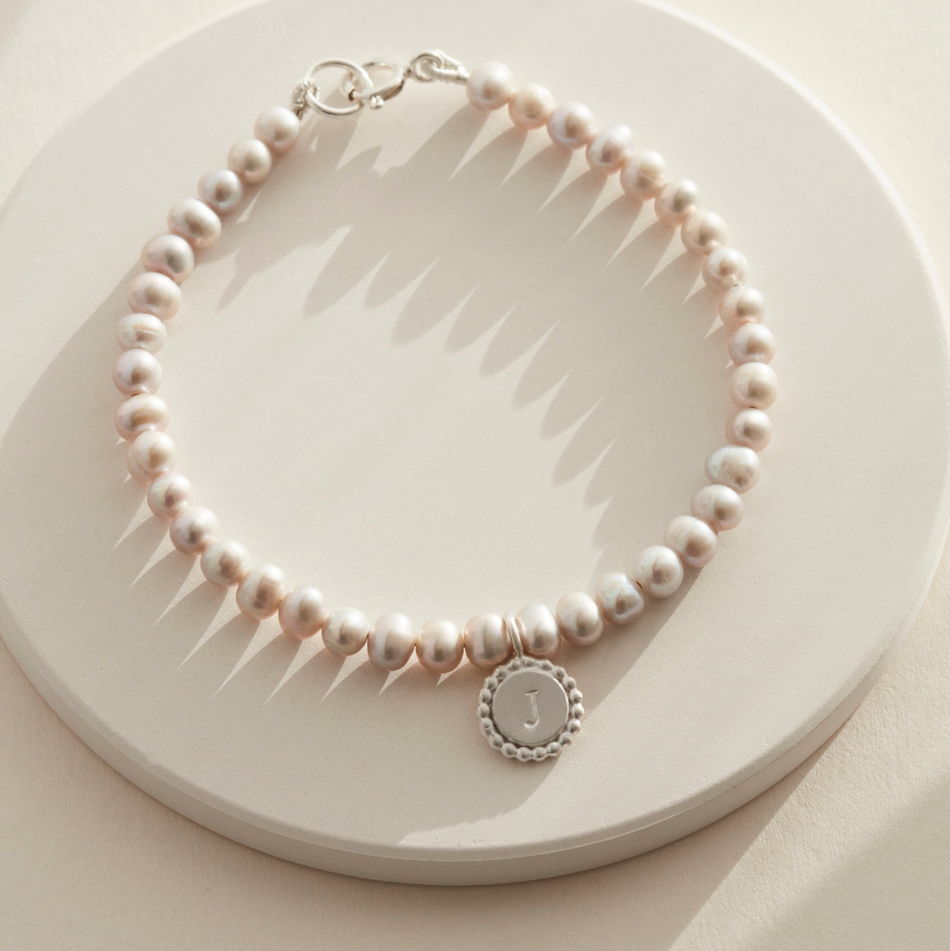 Personalised Pearl Initial Bracelet – Soremi Jewellery
