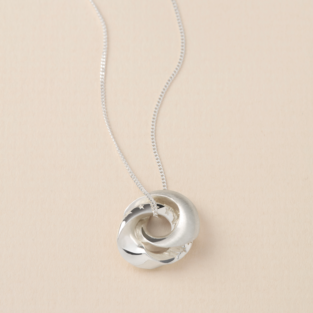 Personalised Celestial Möbius Pendant Necklace Soremi Jewellery