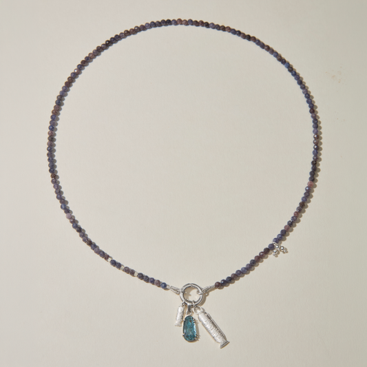 Sapphire Sardine Shoal Necklace with Kyanite Soremi Jewellery