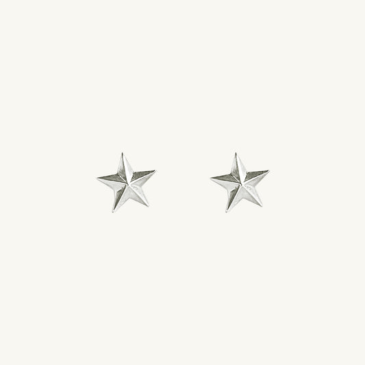 Star Stud Earrings Sterling Silver