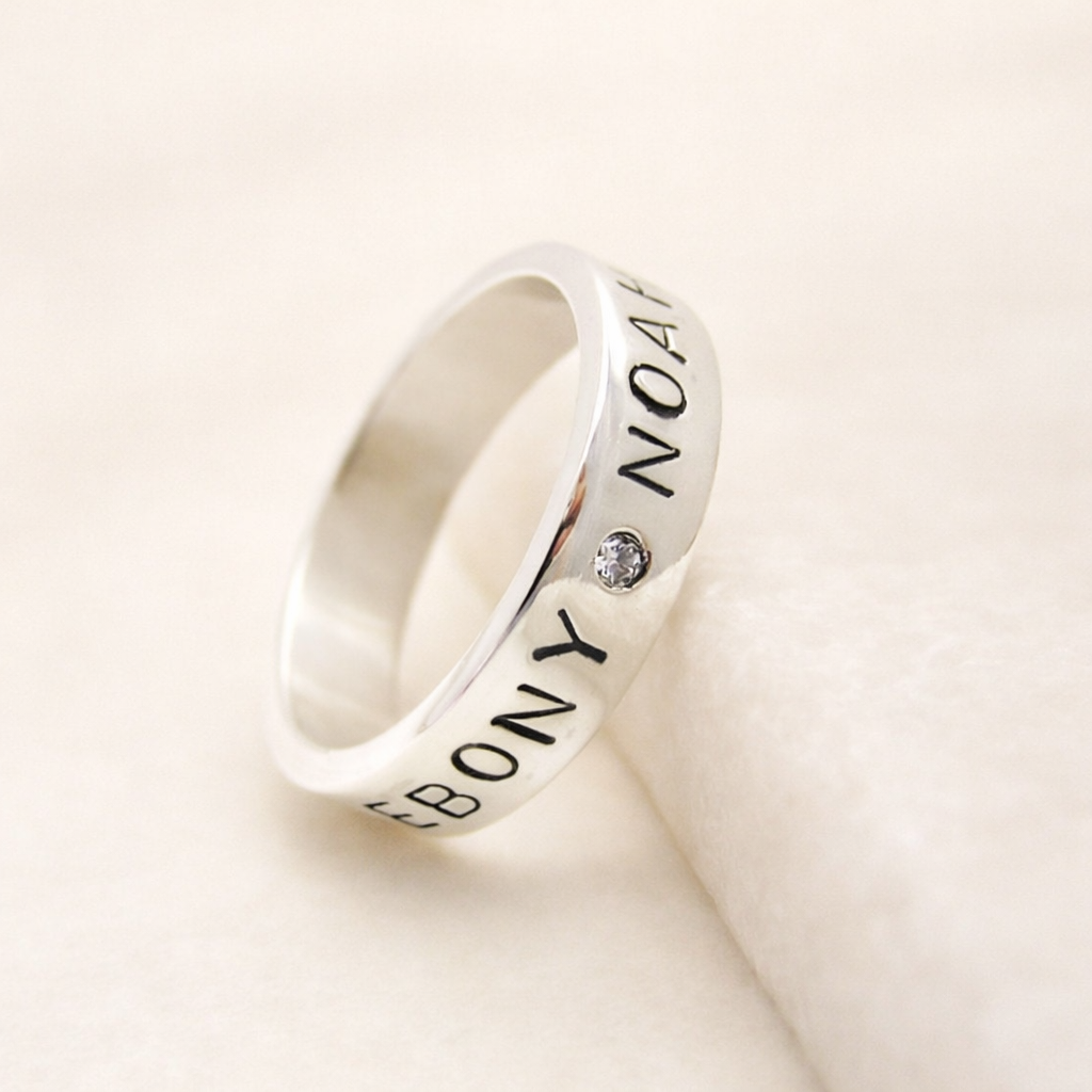 Silver Personalised Ring