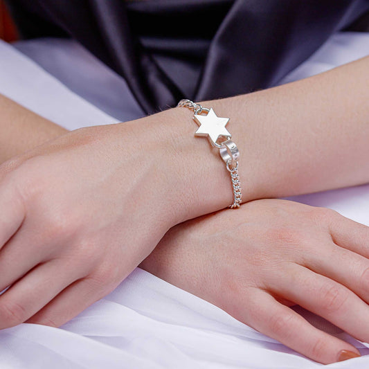 Personalised Star Padlock Bracelet