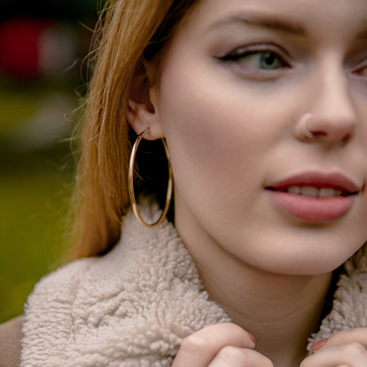 Classic Gold Vermeil Hoop Earrings