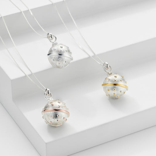 Personalised Interstellar Star Locket Necklace Silver