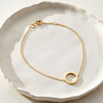 9ct Yellow Gold Circle Bracelet