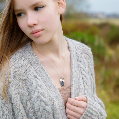 Personalised Initial & Gemstone Charm Necklace