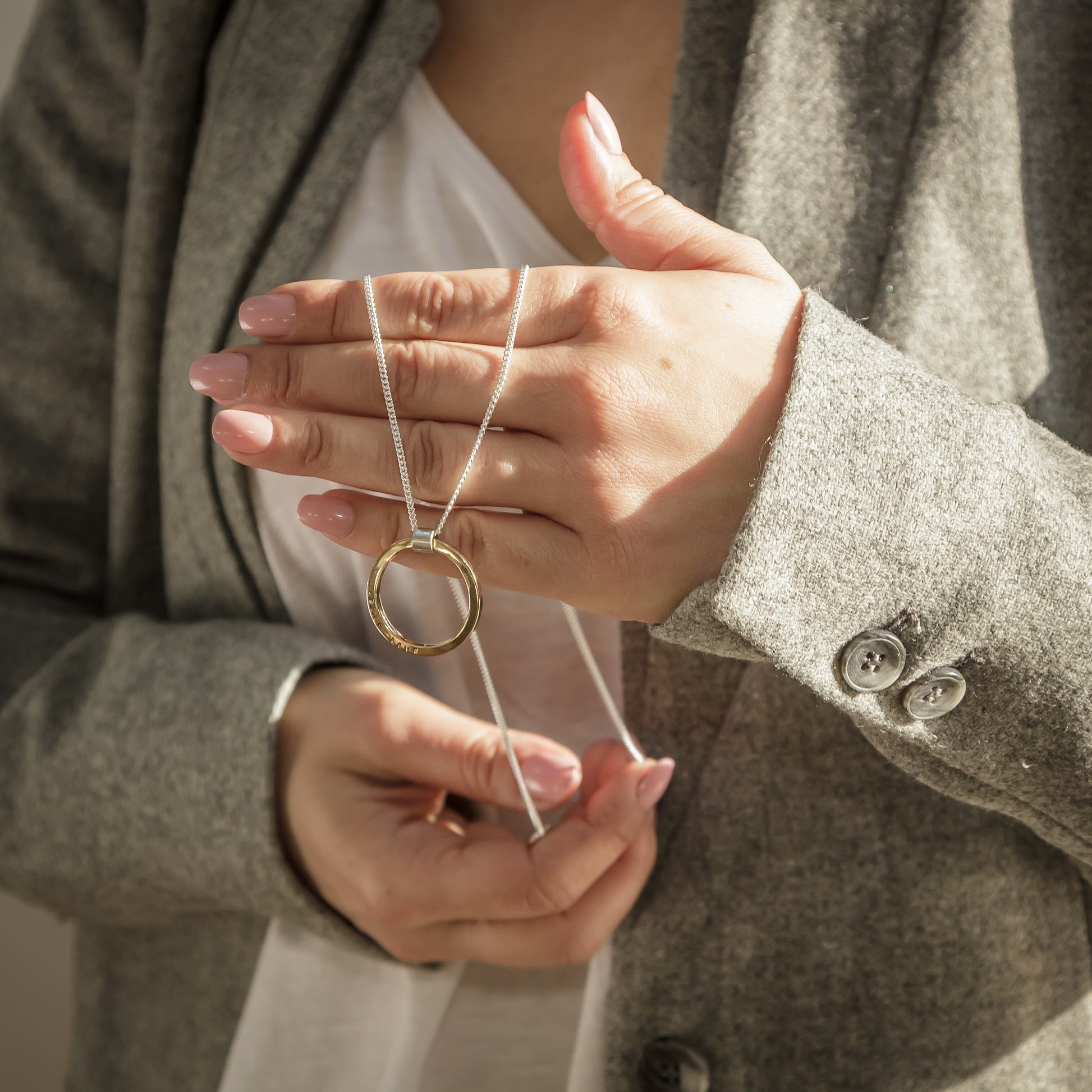 hand made gold necklace