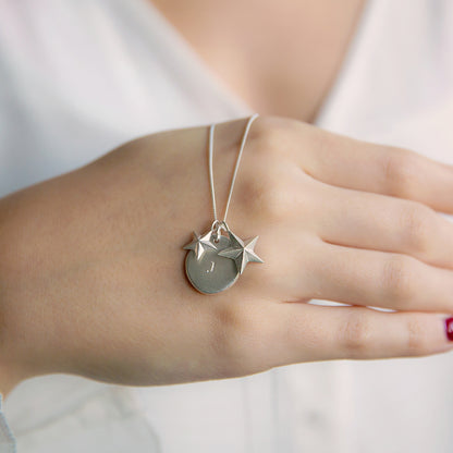 Personalised Star Disc Nugget Necklace