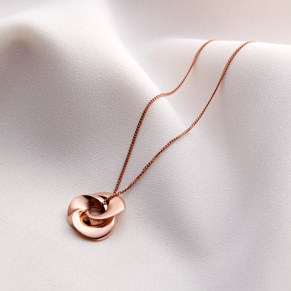 Personalised 9ct Gold Locket Mobius Necklace