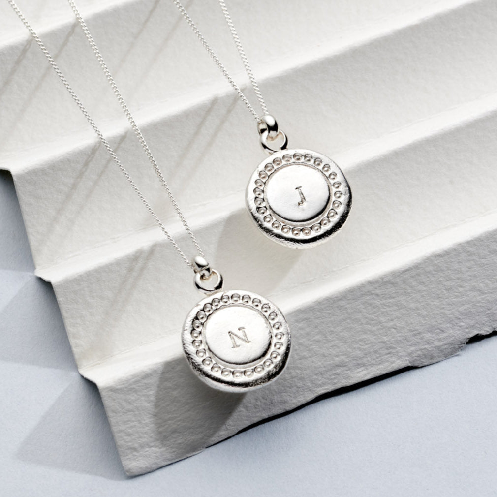 Personalised Silver Medallion Pendant Necklace