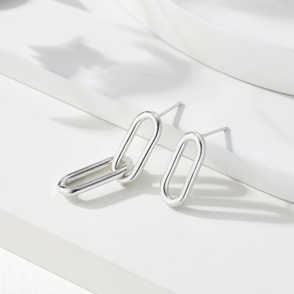 Silver Mismatch Chain Earrings
