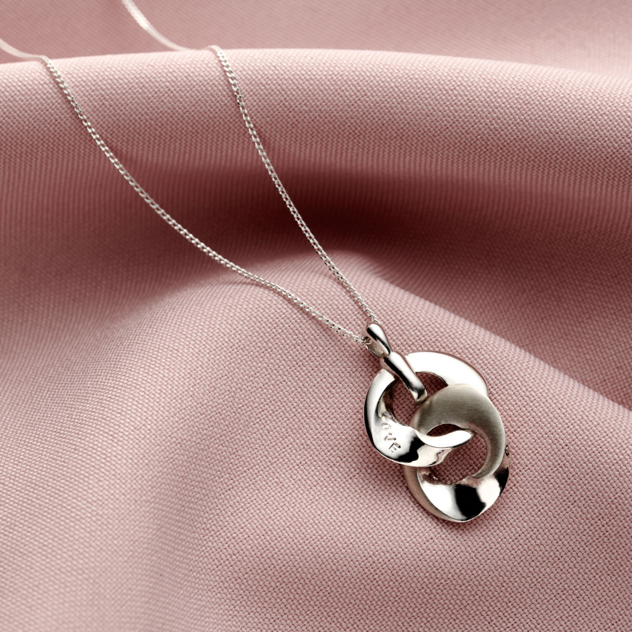 Personalised Silver Mobius Locket Necklace