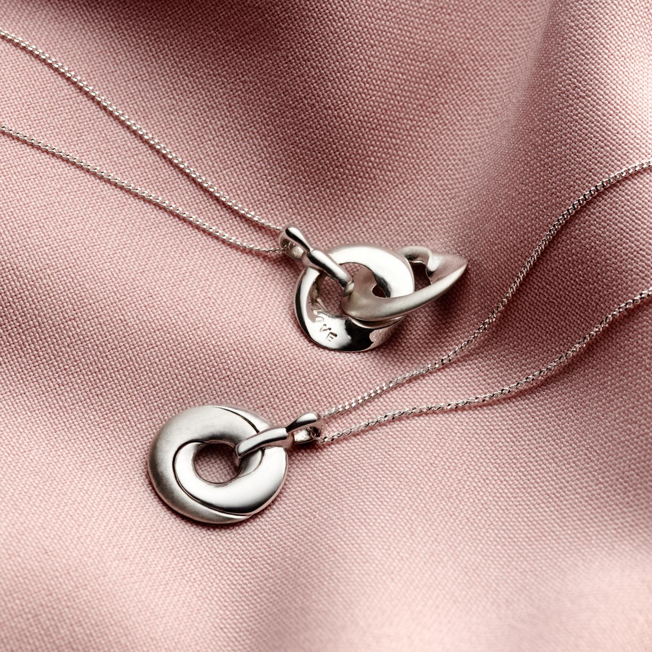 Personalised Silver Mobius Locket Necklace