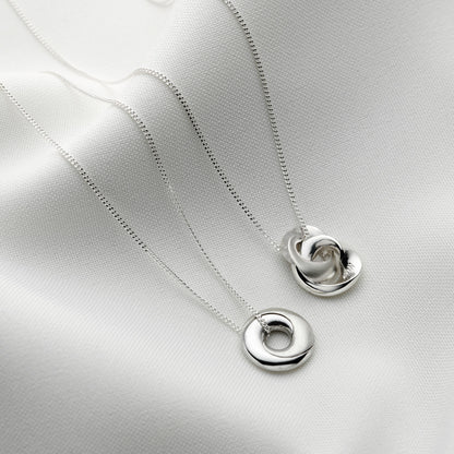 Silver Mobius Infinity Personalised Necklace