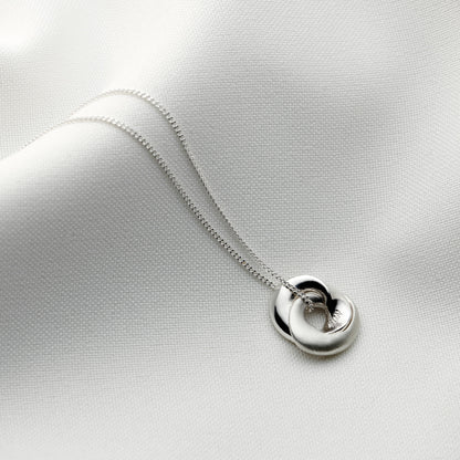 Silver Mobius Infinity Personalised Necklace