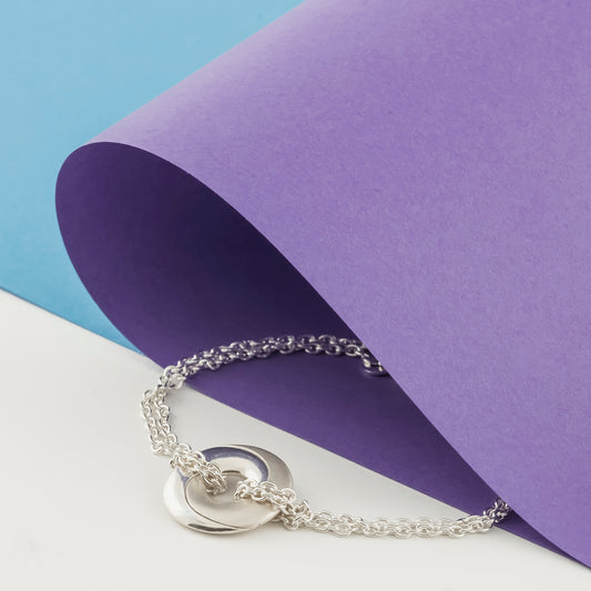 Mobius Infinity Personalised Silver Bracelet - Soremi Jewellery