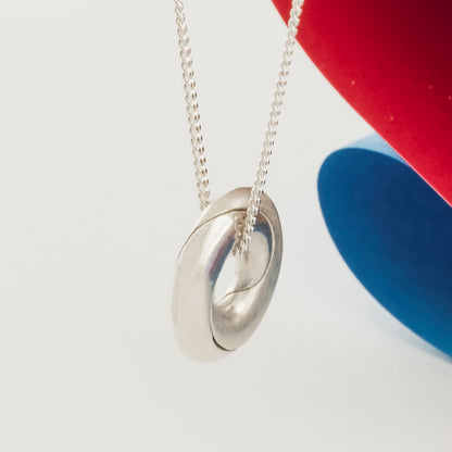 Silver Mobius Infinity Personalised Necklace - Soremi Jewellery