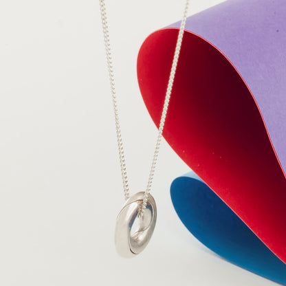 Silver Mobius Infinity Personalised Necklace - Soremi Jewellery