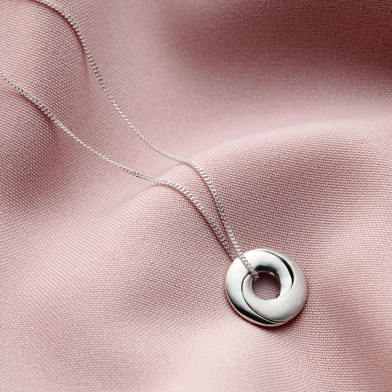Personalised Interlinking Hoops Mobius Necklace
