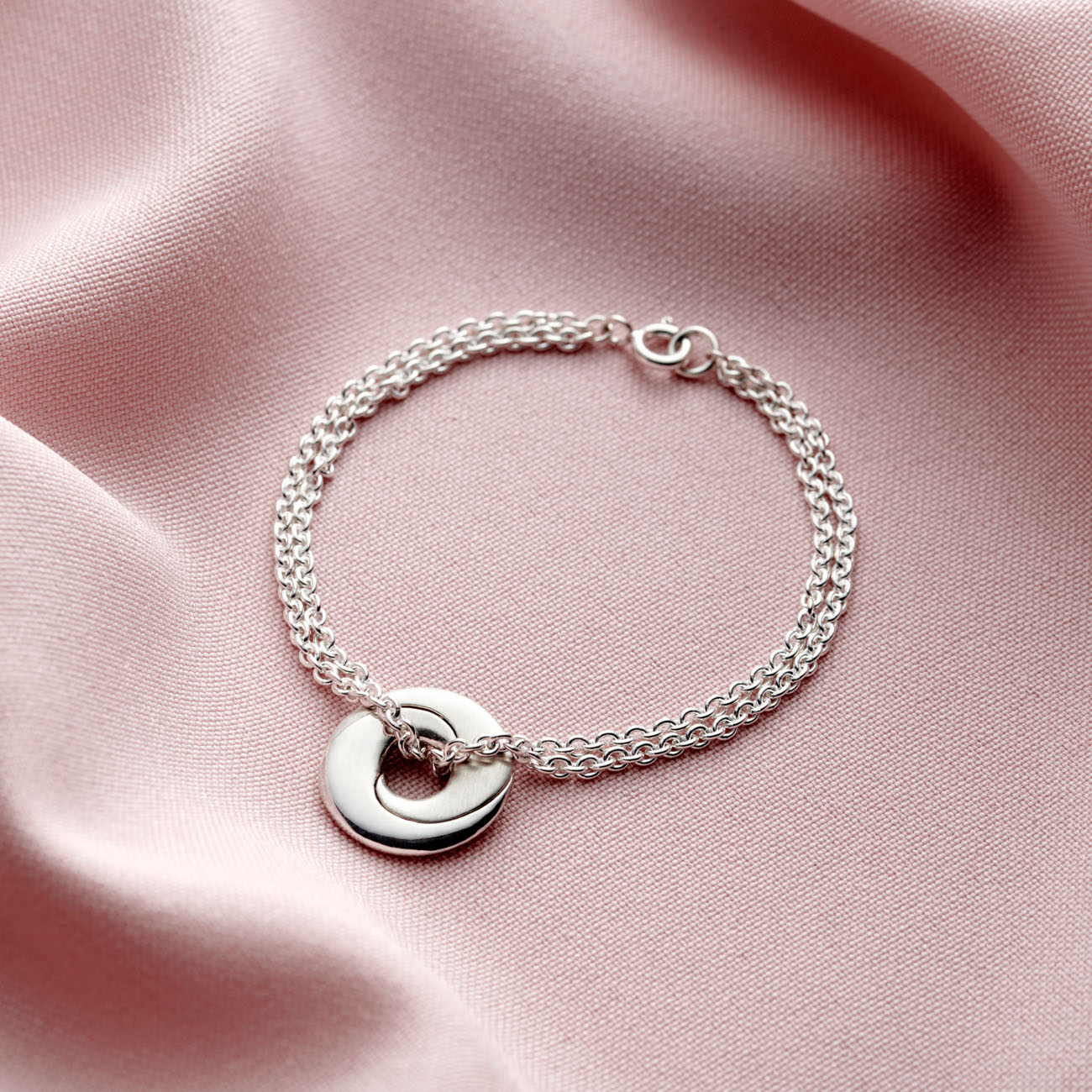 Mobius Infinity Personalised Silver Bracelet