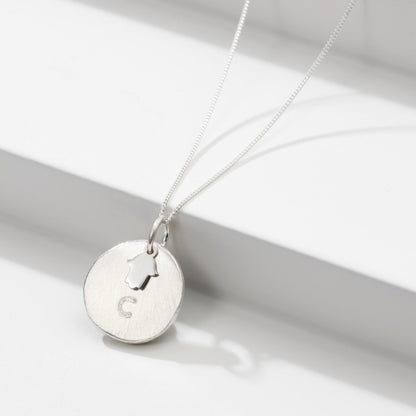 Initial Hamsa Evil Eye Nugget Necklace