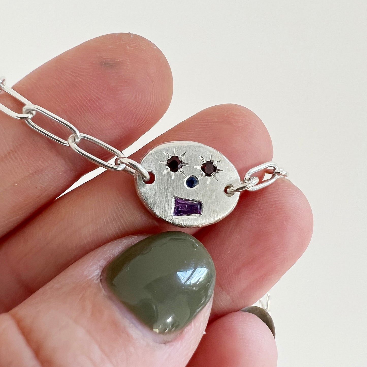 Gemstone Face Nugget Bracelet