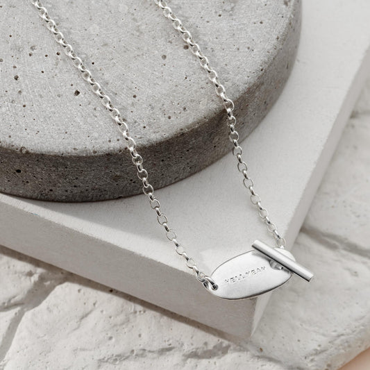 Personalised Oval Toggle Necklace