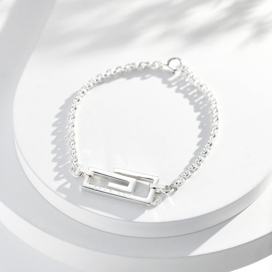 Personalised Silver Paperclip Bracelet