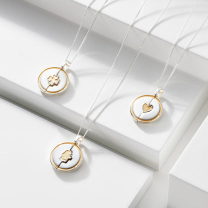 Peekaboo Silver & Gold Lucky Charm Lockets