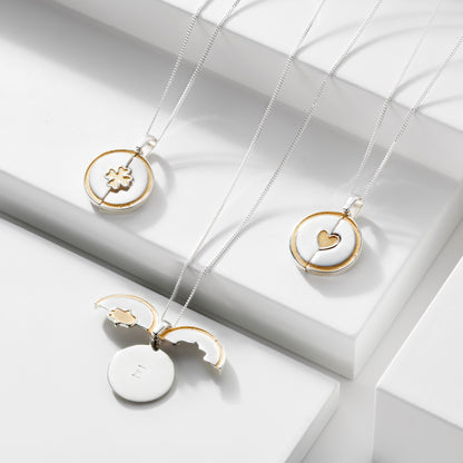 Peekaboo Silver & Gold Lucky Charm Lockets