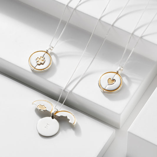 Peekaboo Silver & Gold Lucky Charm Lockets