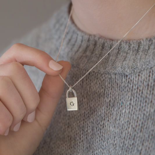 Personalised Initial Padlock Necklace