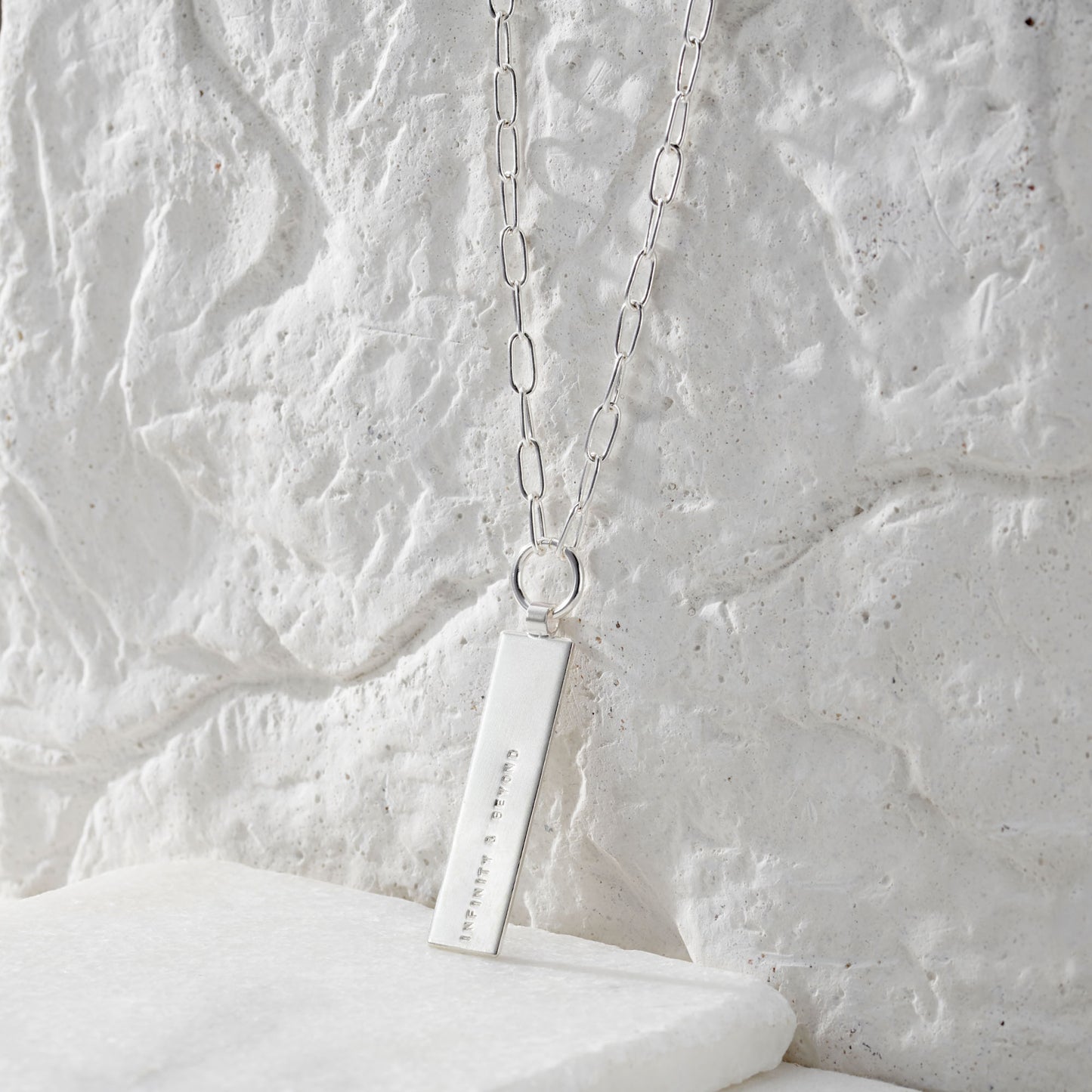 Personalised Tag Necklace With Paperclip Chain
