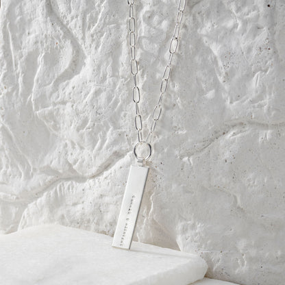 Personalised Tag Necklace With Paperclip Chain
