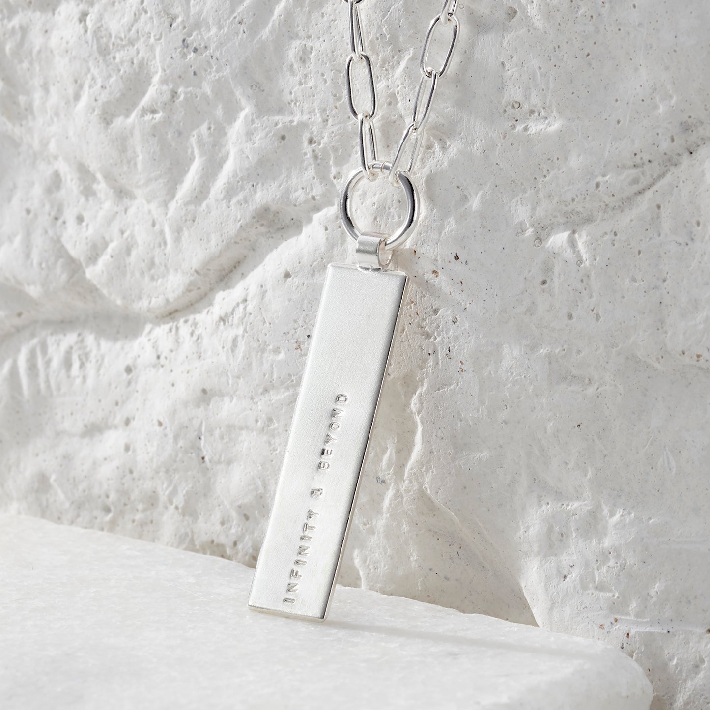 Personalised Tag Necklace With Paperclip Chain