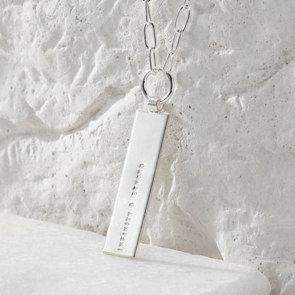 Personalised Tag Necklace With Paperclip Chain