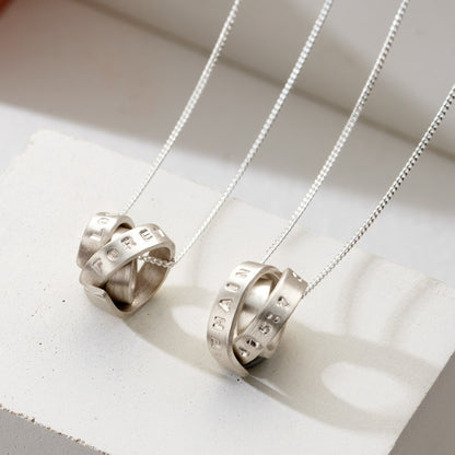 Personalised Organic Scroll Pendant Necklace