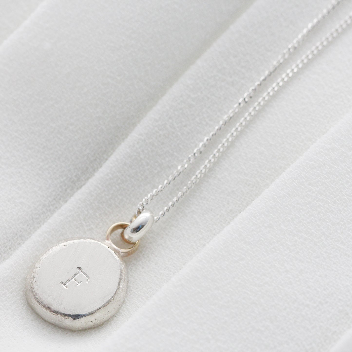 Personalised Silver & 9ct Gold Initial Necklace