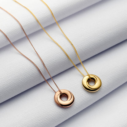 Mobius Infinity Personalised 9ct Gold Necklace